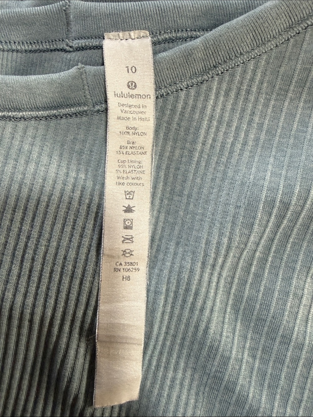 Lululemon Athletica Ebb to Street Ribbed Racerback Tank — Sage Blue - Picture 2 of 4